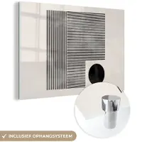 MuchoWow Glasschilderij 180x120 cm - Schilderij acrylglas - Vierkant - Minimalisme - Abstract - Foto op glas - Schilderijen