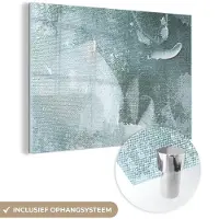 MuchoWow Glasschilderij 180x120 cm - Schilderij acrylglas - Acrylverf - Abstract - Design - Foto op glas - Schilderijen