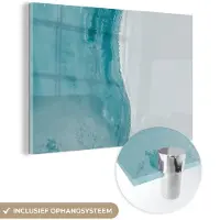 MuchoWow Glasschilderij 180x120 cm - Schilderij acrylglas - Strand - Water - Australië - Foto op glas - Muurdecoratie woonkamer - Wanddecoratie slaapkamer - Schilderijen
