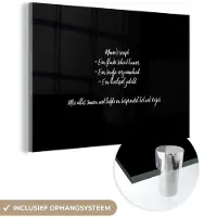 MuchoWow Glasschilderij 180x120 cm - Schilderij acrylglas - Quotes - Spreuken - Mama - Mama's recept - Koken - Foto op glas - Schilderijen
