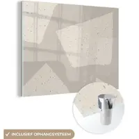 MuchoWow Glasschilderij 160x120 cm - Schilderij acrylglas - Terrazzo - Abstract - Pastel - Patronen - Foto op glas - Schilderijen