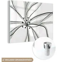 MuchoWow Glasschilderij 160x120 cm - Schilderij acrylglas - Bloemen - Abstract - Design - Foto op glas - Schilderijen