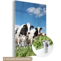 MuchoWow Glasschilderij dieren - Foto op glas - Koeien - Koe - Dieren - Natuur - Weiland - Wanddecoratie - Glasschilderij dieren - Schilderij glas - 120x160 cm - Acrylglas - Muurdecoratie