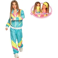 Muovijalelu Trainingspak Retro babe | fout en proud | turqoise (roze, M)