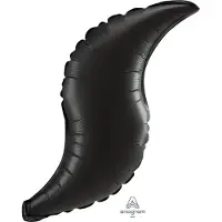 Amscan - Folieballon Zwart Satijn Curve - 91 cm