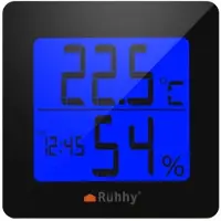 Ruhhy 5-in-1 Weerstation 19161 - LCD Display - Temperatuur/Hygrometer - Perfect voor Thuis en Reizen