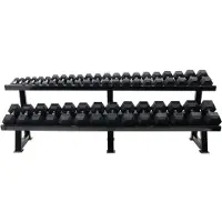 Muscle Power Dumbbellrek Heavy 2-laags - Zwart
