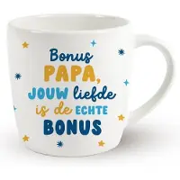 Miko Mok “Bonus Papa, jouw liefde is de echte bonus” - Origineel Cadeau - Cadeau Mok - Vader - Papa - Vaderdag