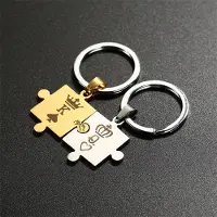 Fler | Sleutelhanger set voor koppels | Her King His Queen | Relatie cadeau | Geliefden | Valentijnsdag cadeau | Kerst kado | Sieradenset