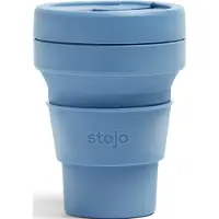 Stojo - Opvouwbare beker - To Go - Steel - Blauw - 355ml (12oz)- Herbruikbaar