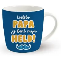Miko Mok “Liefste papa jij bent mijn held” - Origineel Cadeau - Cadeau Mok - Vader - Papa - Vaderdag