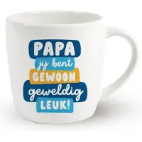 Miko Koffiemok Papa - Vaderdag Mok - Beker Papa - Leuke Mok met Tekst - 320 ml - Vaderdag Geschenken