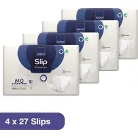 Abena Incontinentie Slip M0 - Eendelig Verband ter Bescherming van Zwaar Urineverlies en (Dunne) Ontlasting - Perfecte Aansluiting door Flexibele Sluitstrips - 108 Stuks