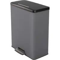 Curver deco bin duo prullenbak 26 liter +26 liter rechthoekig cool grey |