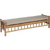 Exotan Bamboo Tennis Bench Taupe tuinmeubel