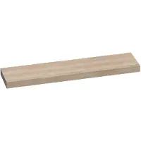 Brauer Creek Wastafelblad 200x50x10cm Massief Eiken - Eiken Wit - Badkamermeubels - Wastafelbladen - 8720359347893