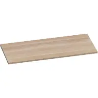 Brauer Ocean Slim Topblad 100x46cm Massief Eiken - Eiken Wit (19 Mm) - Badkamermeubels - Wastafelbladen - 8720359346780