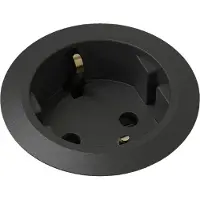 Kondator Powerdot mini 51mm inbouw stopcontact, zwart