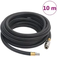 vidaXL Luchtslang hybride 0,6'' 10 m rubber en PVC zwart