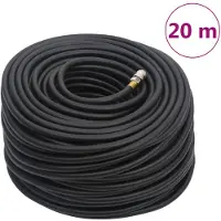 vidaXL Luchtslang hybride 0,6'' 20 m rubber en PVC zwart