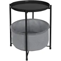 ML-Design Bijzettafel Anne | metaal zwart 45.5x42x52 cm bijzettafels | NADUVI