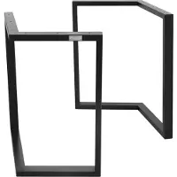 ML-Design Set van 2 tafelpoten Toby | metaal zwart 70x30x72 cm tafelbladen en -poten | NADUVI