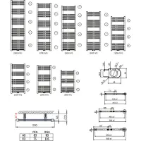 SaniGoods Base handdoek radiator 110x60 558 watt MO aansluiting mat zwart