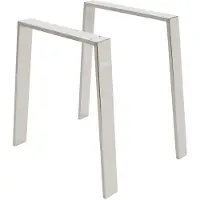 ML-Design Set van 2 tafelpoten Ash | metaal wit 75x8x72 cm tafelbladen en -poten | NADUVI
