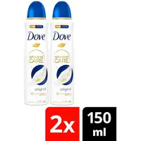 Dove - Anti-Transpirant Deodorant Spray - Original - Advanced Care - 2 x 150 ml - Voordeelverpakking