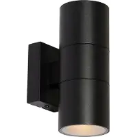 QAZQA Moderne Buiten wandlamp zwart 2-lichts AR70 IP44 - Duo