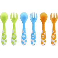 Munchkin Besteksetje voor Baby's - Multi Gekleurd - Vaatwasserbestendig - Per 6 Stuks - Vanaf 3 Maanden - Kinderbestek - Kraamcadeau