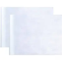 SANTEX Tafelloper op rol - 2x - polyester - wit - 30 cm x 10 m - Feesttafelkleden