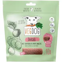 Vegdog Dental Chews Tapioca & Biet - Gebitsverzorgende Hondensnack - Kleinere Honden - Vegan - Vetarm