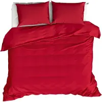 MOODIT Dekbedovertrek Basil Deep Red-140 x 200 / 220 cm | 1-Persoons