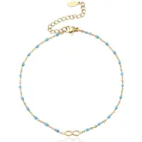 LGT JWLS Enkelband Goud & Emaille - Infinity Blue