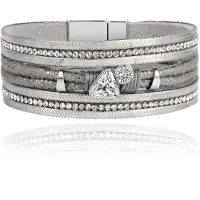Deja Jewels Boho Armband met Meerdere Lagen - Triangle Grijs