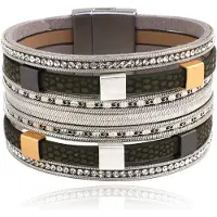 Deja Jewels Meerlaags Armband - Squares Silver