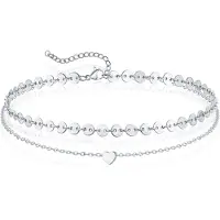 LGT JWLS Pailetten Enkelband Heart - Zilver