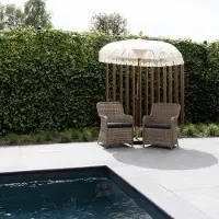 Giga Meubel Parasol Bali Wit Luxe Met Franjes 185x260cm