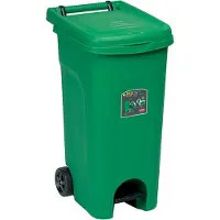 Stefanplast Container 'Urban' - 80 liter - Kliko - Pedaalemmer - Rolcontainer - Met wielen - Groen