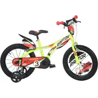 Dino Bikes 8006817906162, Stadsfiets, Kinderen, Unisex, 35,6 cm (14 inch), Meerkleurig, Geel, 35,6 cm (14 inch)
