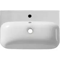 Wiesbaden Wastafel finta 65.5x42x16.5 cm keramiek glans wit