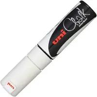 Uni Krijtstift Uni-ball schuin wit | Omdoos a 6 stuk | 6 stuks