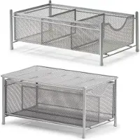 Zeller Keuken/keukenkast organizers uitschuifbaar - zilver - 26 x 41 x 35 cm - metaal