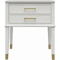 CosmoLiving by Cosmopolitan Bijzettafel Westerleigh 1 lade, van gemakkelijk te onderhouden mdf, poten van massief hout, hoogte 72 cm (1 stuk)