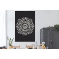 PosterMonkey Poster Mandala - Zwart wit - Bloemen - Bohemian - Natuur - 120x180 cm XXL