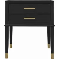 CosmoLiving by Cosmopolitan Bijzettafel Westerleigh 1 lade, van gemakkelijk te onderhouden mdf, poten van massief hout, hoogte 72 cm (1 stuk)