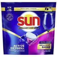 SUN Brilliant Shine All-in 1 Vaatwastabletten 16 Stuks
