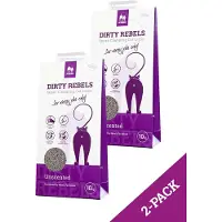 Petrebels Dirty Rebels kattenbakvulling Geurloos - 2-pack (2x10 L) - klontvormend - Hoge kwaliteit - Geurbestendig