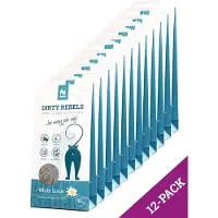 Petrebels Dirty Rebels kattenbakvulling WHITE LOTUS - 12-pack (12x10 L) - extreem snel klontvormend